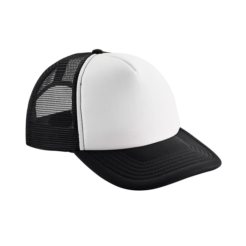 Image of Beechfield Beechfield Men Vintage Snapback Trucker Cap in Black One Size Male 5063377408492