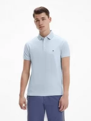 Image of Tommy Hilfiger 1985 Slim Fit Polo Shirt, Breezy Blue, Size XL, Men