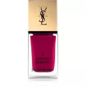 Image of Yves Saint Laurent La Laque Couture Nail Polish Shade 08 Fuchsia Cubiste 10ml