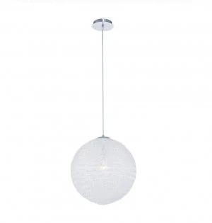 Image of Globe Ceiling Pendant 40cm Round 1 x E27, Chrome