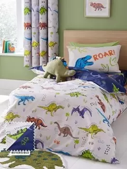 Image of Catherine Lansfield Prehistoric Dinosaurs Natural Duvet Set - Sb