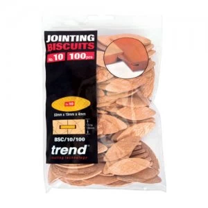 Image of Trend Wood Jointing Biscuits Size 10 Pack of 100
