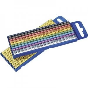 Image of HellermannTyton WIC2-0-9-PA-CC-T1 Pre-printed cable marker Imprint 0 - 9 Outside diameter range 2.8 up to 3.80 mm 561-02100