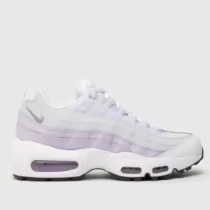 Image of Nike White & Purple Air Max 95 Recraft Girls Youth Trainers