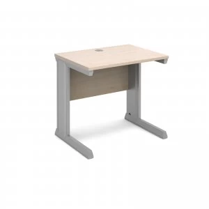Image of Vivo Straight Desk 800mm x 600mm - Silver Frame Maple Top
