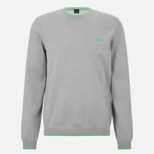 Image of Hugo Boss Ritom Contrast Hem Cotton Jumper