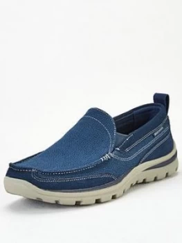 Image of Skechers Superior Milford Slip On Shoe - Navy