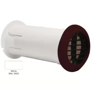 Image of Manrose Dhriwkwbs Deluxe Quick Fit Internal Wall Kit with Backdraft Shutter - White