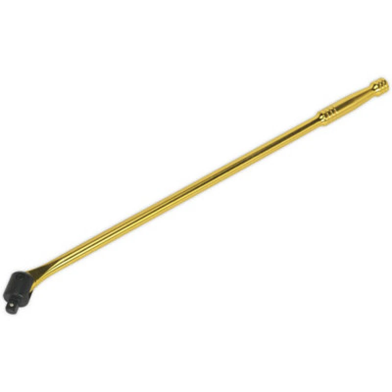 Image of Loops 600mm Breaker Pull Bar - Replaceable 1/2" Sq Drive Knuckle - Gold Chrome Finish Multi