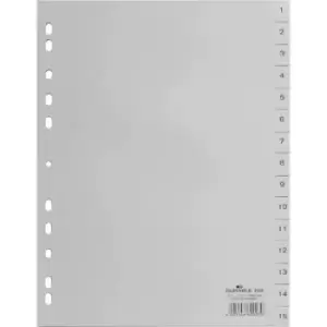 Image of Durable Index A4 15 Part. 1-15 Printed Tabs PP