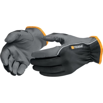 Image of 9100 Tegera Palm-side Coated Black/Grey Gloves - Size 8