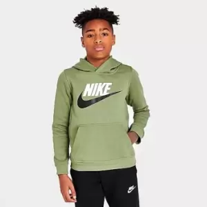 Image of Kids' Nike Sportswear HBR Glow Futura Club Fleece Hoodie