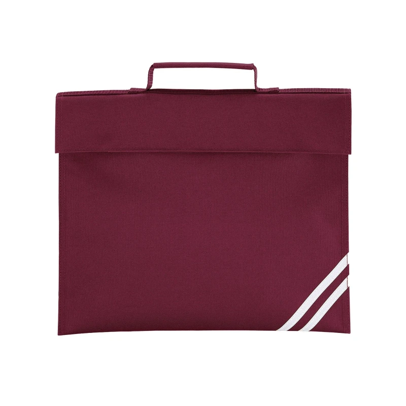 Image of Quadra Mens Classic Reflective Book Bag in Burgundy Burgundy Male