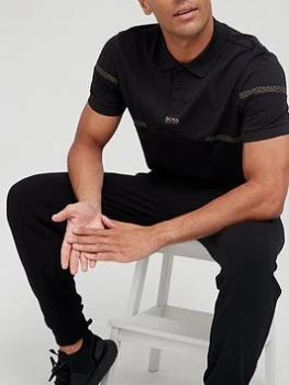 Image of Hugo Boss Paul Pixel Polo Shirt Black Size 2XL Men