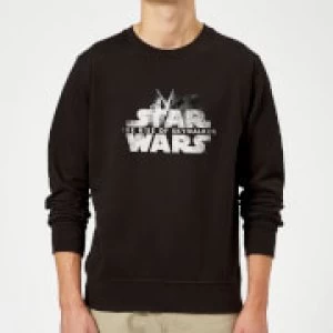 Image of Star Wars The Rise Of Skywalker Rey + Kylo Battle Sweatshirt - Black - M