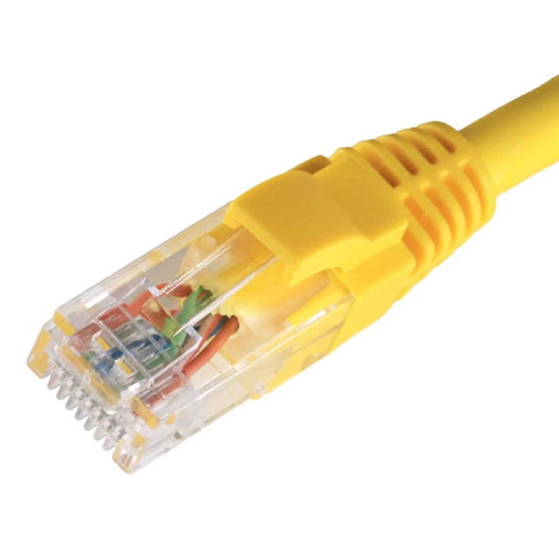 Image of Cablenet 10m Cat5e RJ45 Yellow U/UTP LSOH 24AWG Snagless Booted Patch
