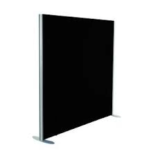 Image of Jemini 1200x800 Black Floor Standing Screen Including Feet KF74323