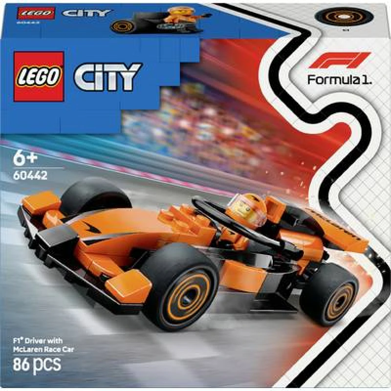 Image of LEGO City F1 Driver with McLaren Race Car Mini Vehicle Toy Playset 60442 Toys