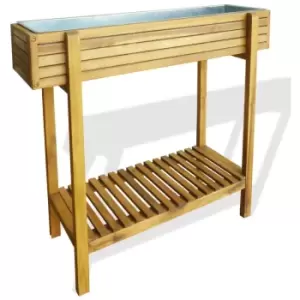 Image of Raised Garden Raised Bed Solid Acacia Wood and Zinc Vidaxl Brown