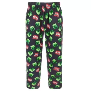 Image of Minecraft Mens Creeper TNT Pyjama Bottoms (XXL) (Black)