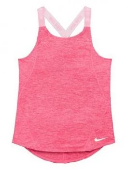 Image of Nike OLDER GIRLS DRY ELASTIC TANK Pink Size M10 12 Years Women