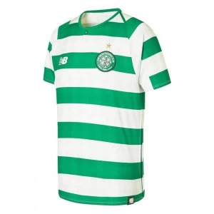 Image of New Balance Celtic Home Shirt 2018 2019 Junior - White/Green