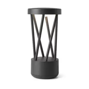 Image of Faro Twist - Outdoor LED Dark Grey Pedestal Lamp 10W 3000K IP65