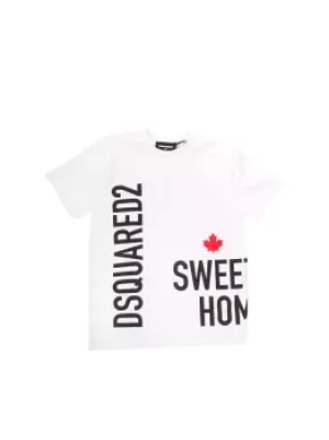 Image of DSQUARED2 Kids Short sleeve t-shirt White 95% Cotton 5% Elastane