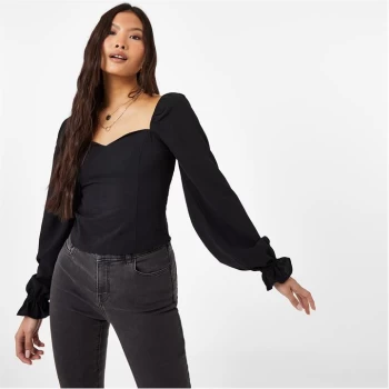 Image of Jack Wills Sweetheart Blouse - Black