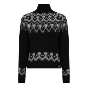 Image of Superdry Fairisle Crew Jumper - Black