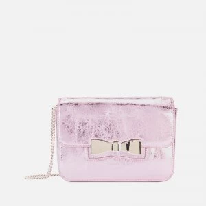 Image of Ted Baker Womens Octavi Slotted Bow Cross Body Bag - Pink