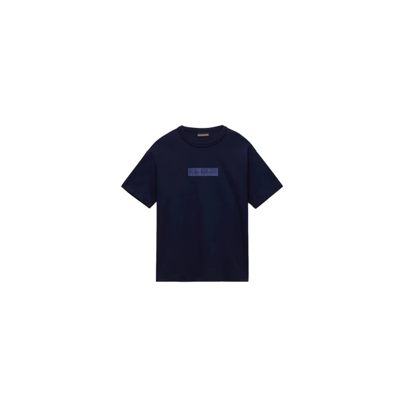 Image of Kid's T-Shirt Napapijri New Box Logo Bleu Unisex 16 ans