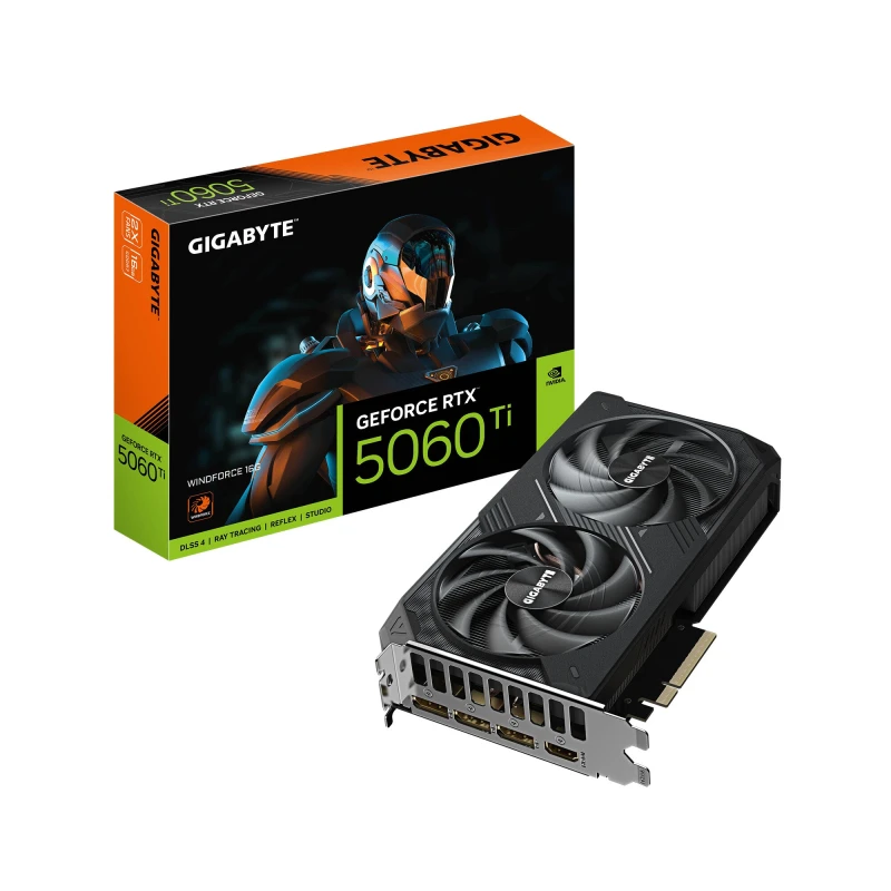Image of Gigabyte GeForce RTX 5060 Ti WINDFORCE 16GB Graphics Card - GV-N506TWF2-16GD