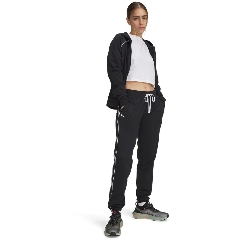 Image of Under Armour Womens Rival Performance Tracksuit Black/White female 8 (XS)