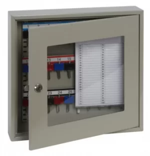 Image of Phoenix KC0401K Clear View Key Cabinet with Key Lock- 30 Key Hooks