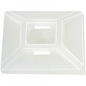 Image of Cable mount Self adhesive Screw fixing 4x thread halogen free UV proof weather proof Transparent HellermannTyton 15