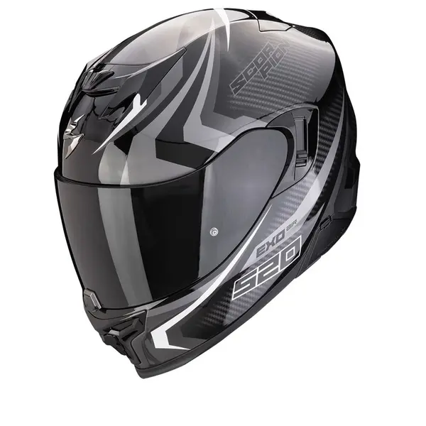 Image of Scorpion EXO-520 Evo Air Terra Black Silver White Full Face Helmet Size S