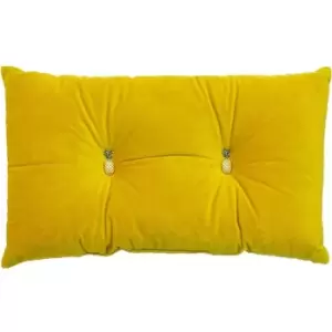 Image of Paoletti Pineapple Filled Cushion (One Size) (Yellow) - Yellow