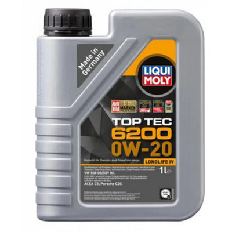 Image of Liqui Moly Top Tec 6200 0W-20 Fully Synthetic Engine Oil Acea C5 Vw 508/509 1L