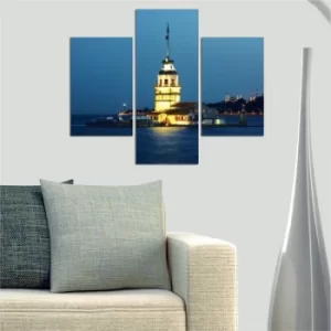 Image of A5 Multicolor Decorative MDF Painting (3 Pieces)