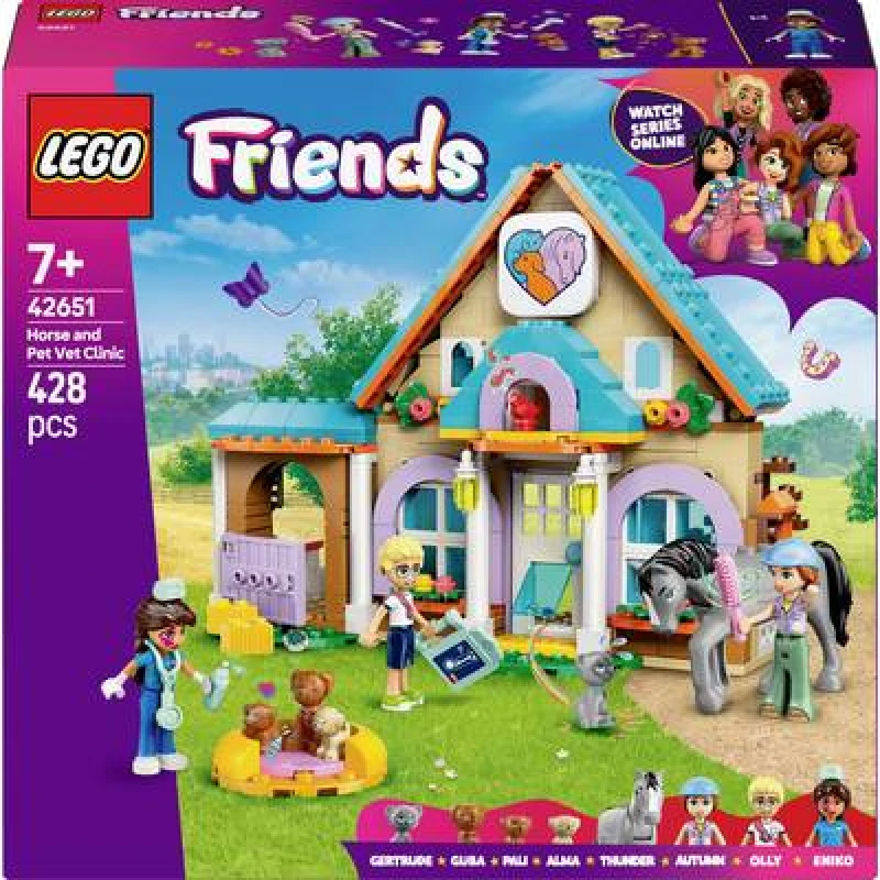 Image of LEGO LEGO Friends Horse and Pet Vet Clinic Animal Toy Set 42651