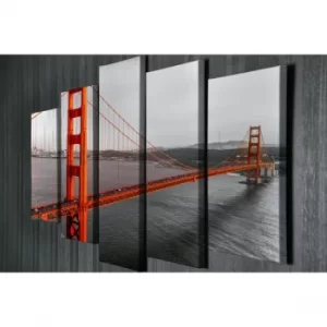 Image of BC006 Multicolor Decorative Canvas Painting (5 Pieces)