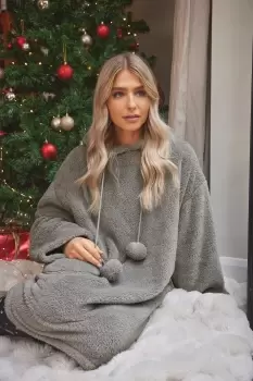 Image of Womens Pom Pom Snuggle Hoodie