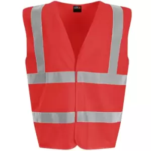 Image of PRO RTX High Visibility Childrens/Kids Waistcoat (M) (Red)