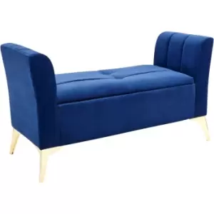 Image of Pettine Ottoman Storage Bench Royal Blue - GFW