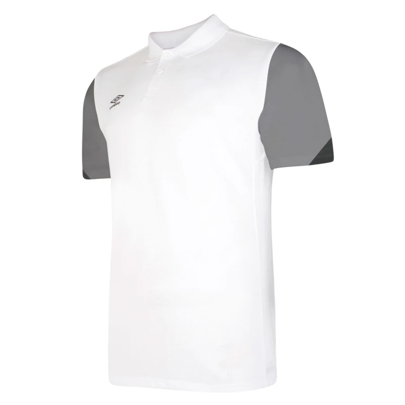 Image of Umbro Umbro Men Total Training Polo Shirt in Off White Size: Small Off White S Male 5063377398182
