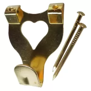 Image of Large Brass Picture Hooks - 3 Pack