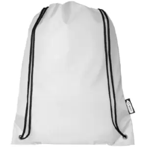 Image of Bullet Oriole Recycled Drawstring Backpack (One Size) (White) - White