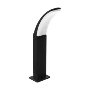 Image of IP44 Outdoor Pedestal Light Black Aluminium 11W Built in LED Wall Post Lamp