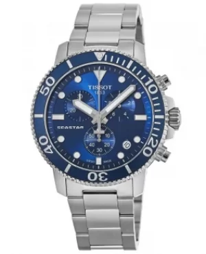 Image of Tissot Seastar 1000 Chronograph Blue Dial Steel Mens Watch T120.417.11.041.00 T120.417.11.041.00